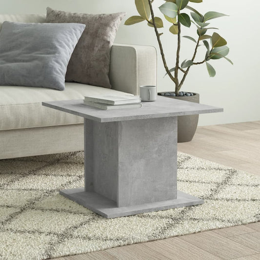 Salontafel 55,5x55,5x40 cm bewerkt hout betongrijs is nu te koop bij PeponiXL, paradijselijk wonen!