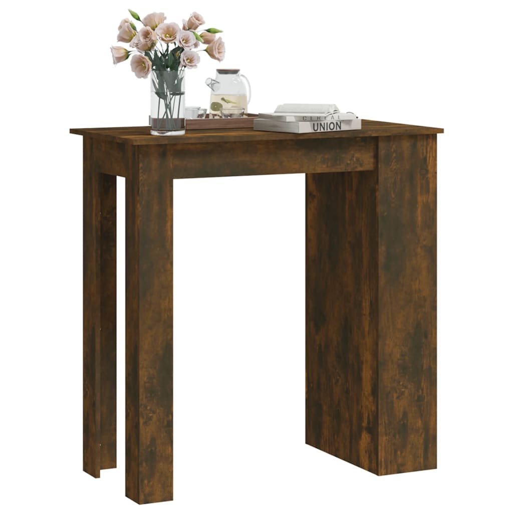 Bartafel met opbergrek 102x50x103,5 cm hout gerookt eiken is nu te koop bij PeponiXL, paradijselijk wonen!