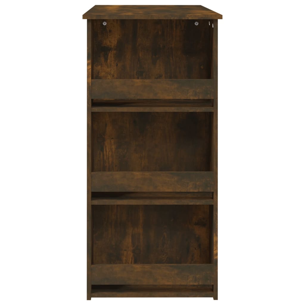 Bartafel met opbergrek 102x50x103,5 cm hout gerookt eiken is nu te koop bij PeponiXL, paradijselijk wonen!
