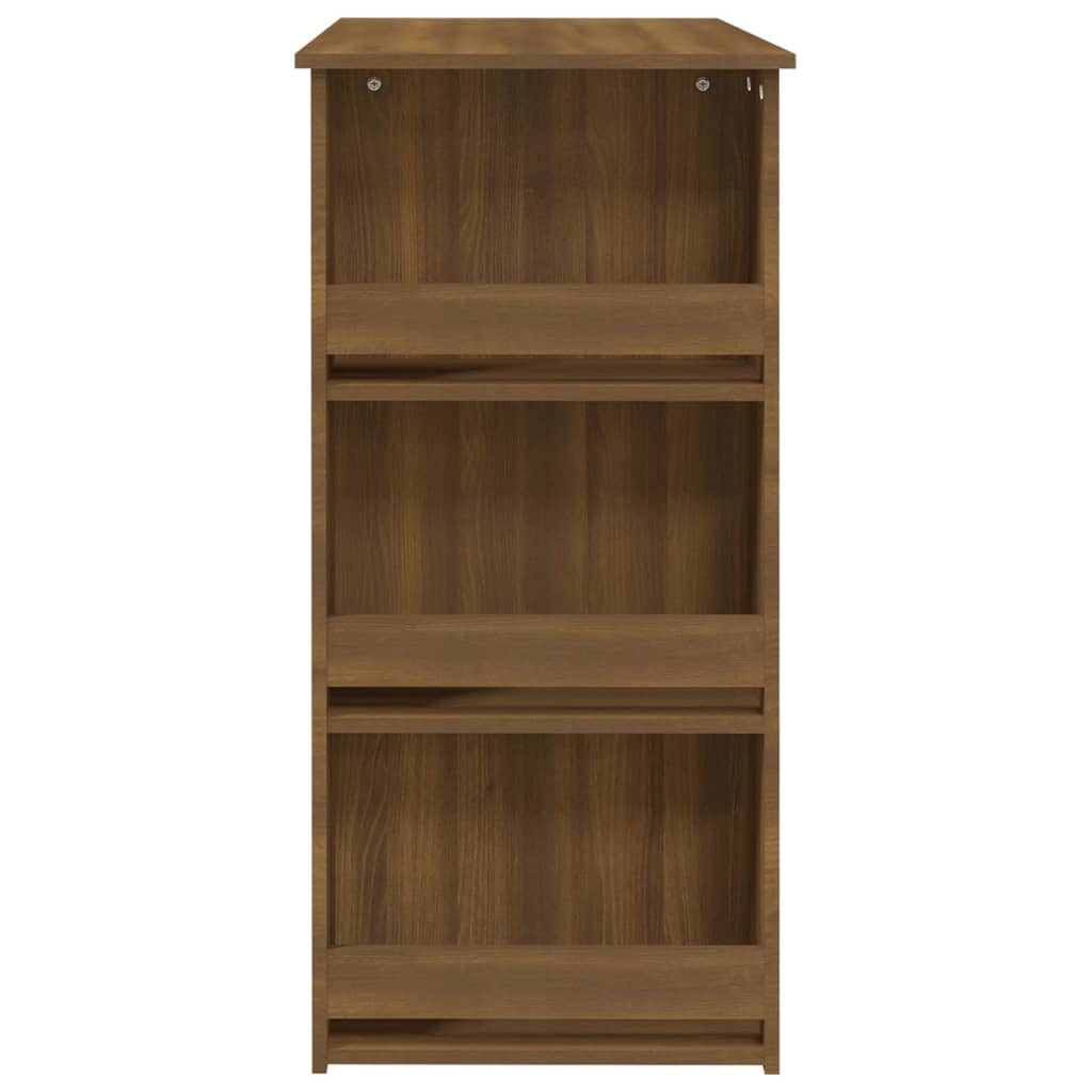 Bartafel met opbergrek 102x50x103,5 cm bewerkt hout bruin eiken is nu te koop bij PeponiXL, paradijselijk wonen!