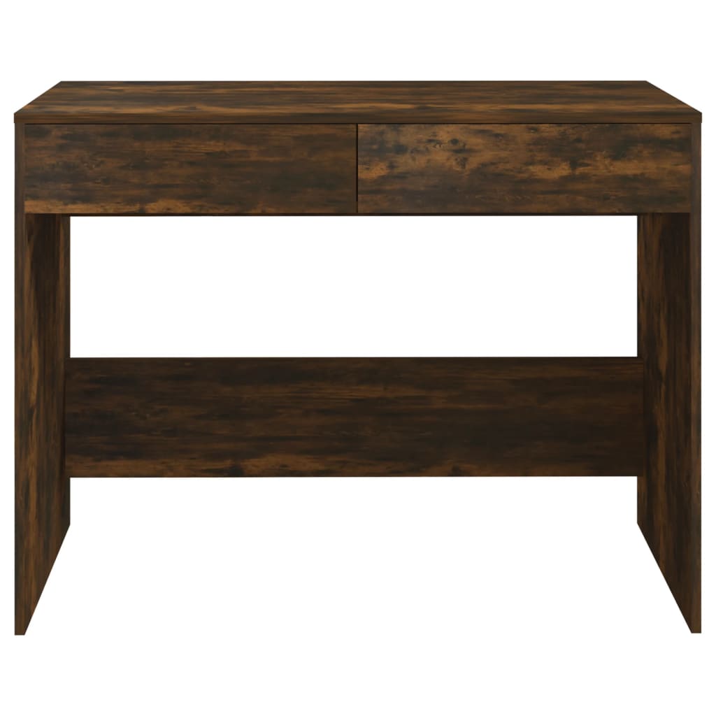 Bureau 101x50x76,5 cm spaanplaat gerookt eikenkleurig is nu te koop bij PeponiXL, paradijselijk wonen!