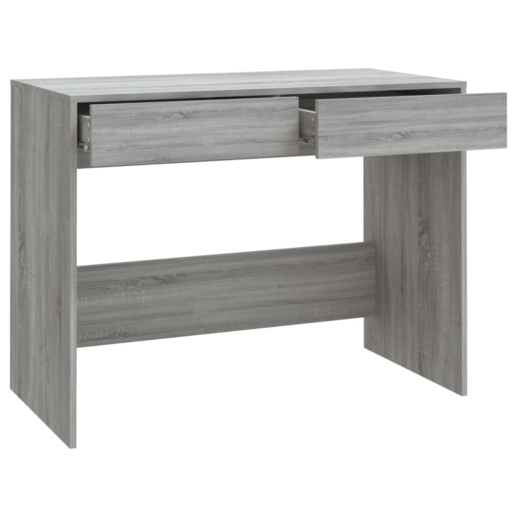 Bureau 101x50x76,5 cm bewerkt hout grijs sonoma eikenkleurig is nu te koop bij PeponiXL, paradijselijk wonen!