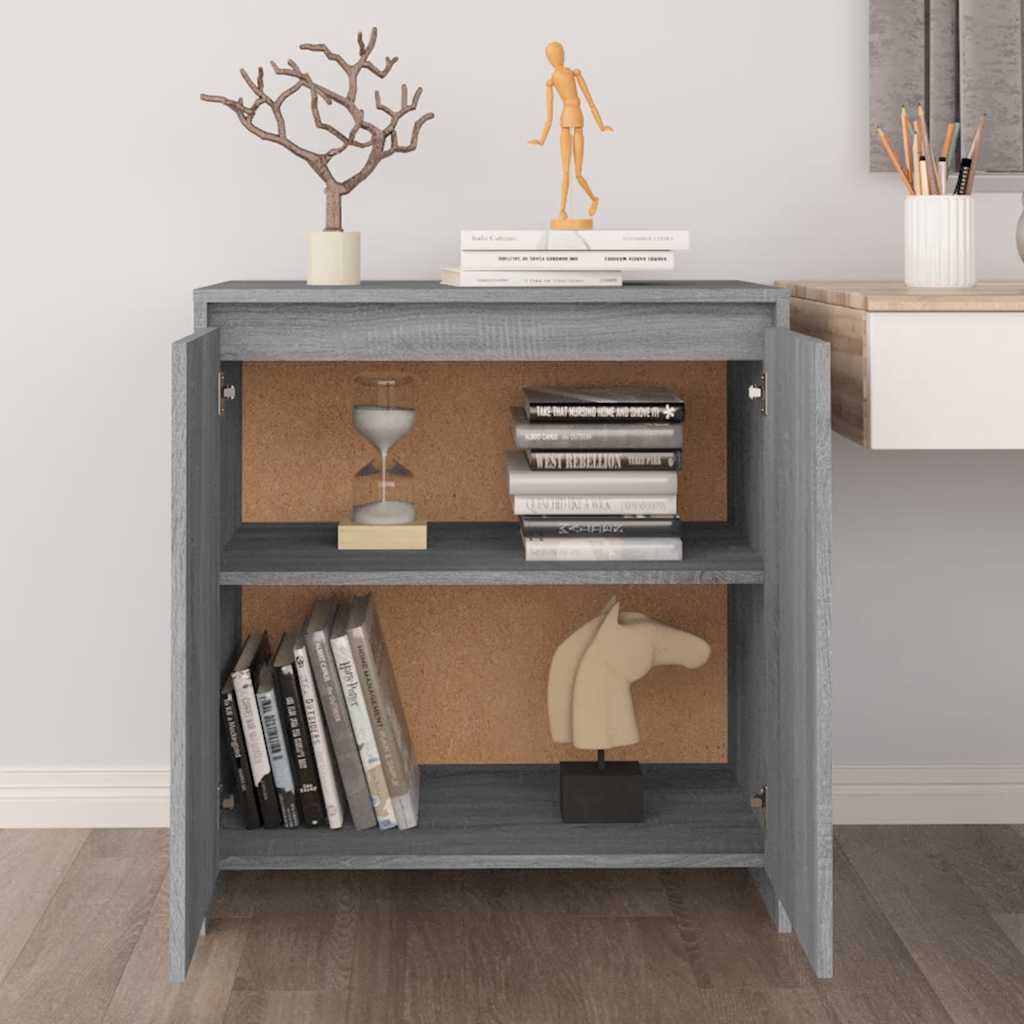 Dressoir 70x41x75 cm bewerkt hout grijs sonoma eikenkleurig is nu te koop bij PeponiXL, paradijselijk wonen!