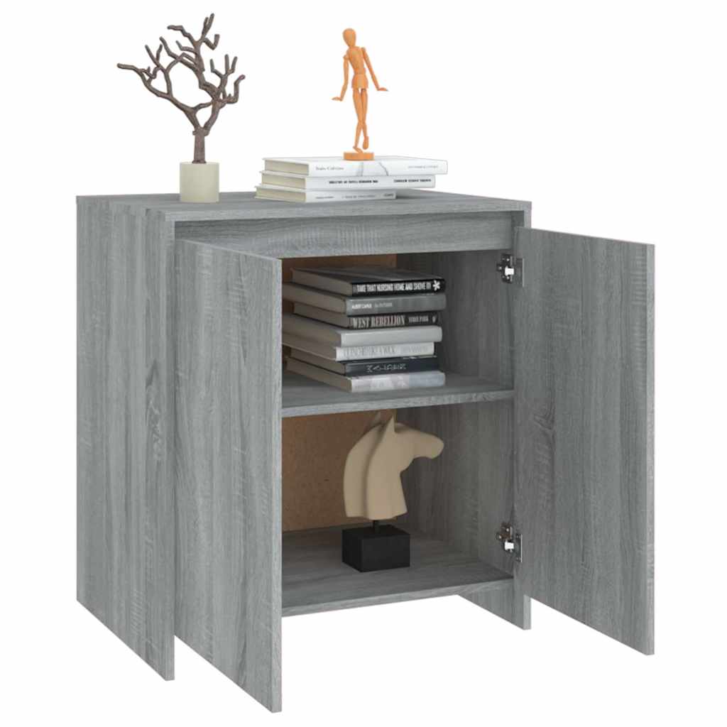 Dressoir 70x41x75 cm bewerkt hout grijs sonoma eikenkleurig is nu te koop bij PeponiXL, paradijselijk wonen!