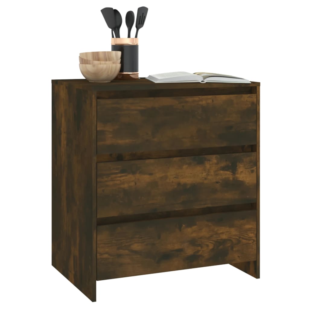 Dressoir 70x41x75 cm bewerkt hout gerookt eikenkleurig is nu te koop bij PeponiXL, paradijselijk wonen!