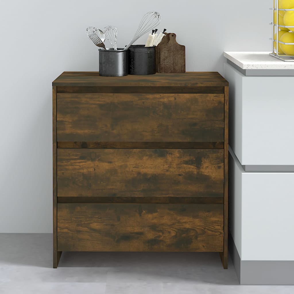 Dressoir 70x41x75 cm bewerkt hout gerookt eikenkleurig is nu te koop bij PeponiXL, paradijselijk wonen!
