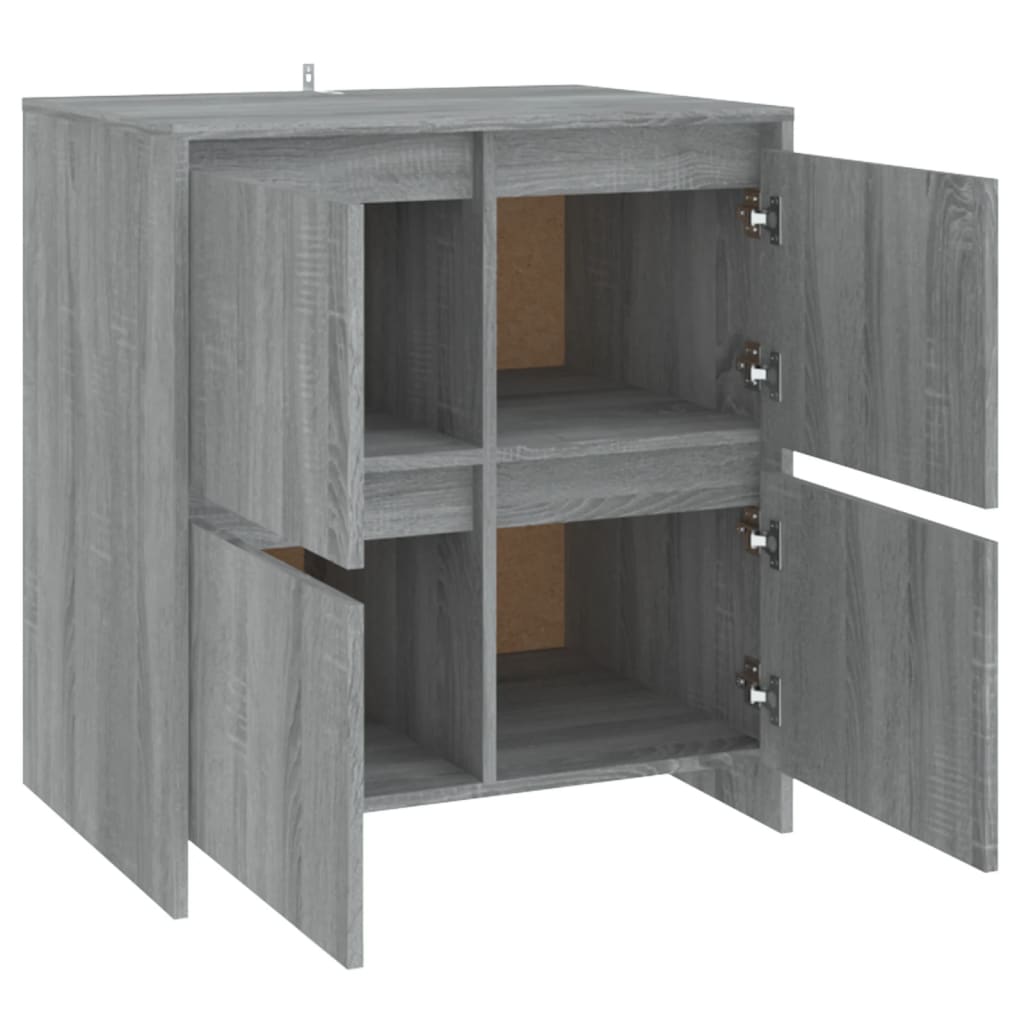 Dressoir 70x41x75 cm bewerkt hout grijs sonoma eikenkleurig is nu te koop bij PeponiXL, paradijselijk wonen!