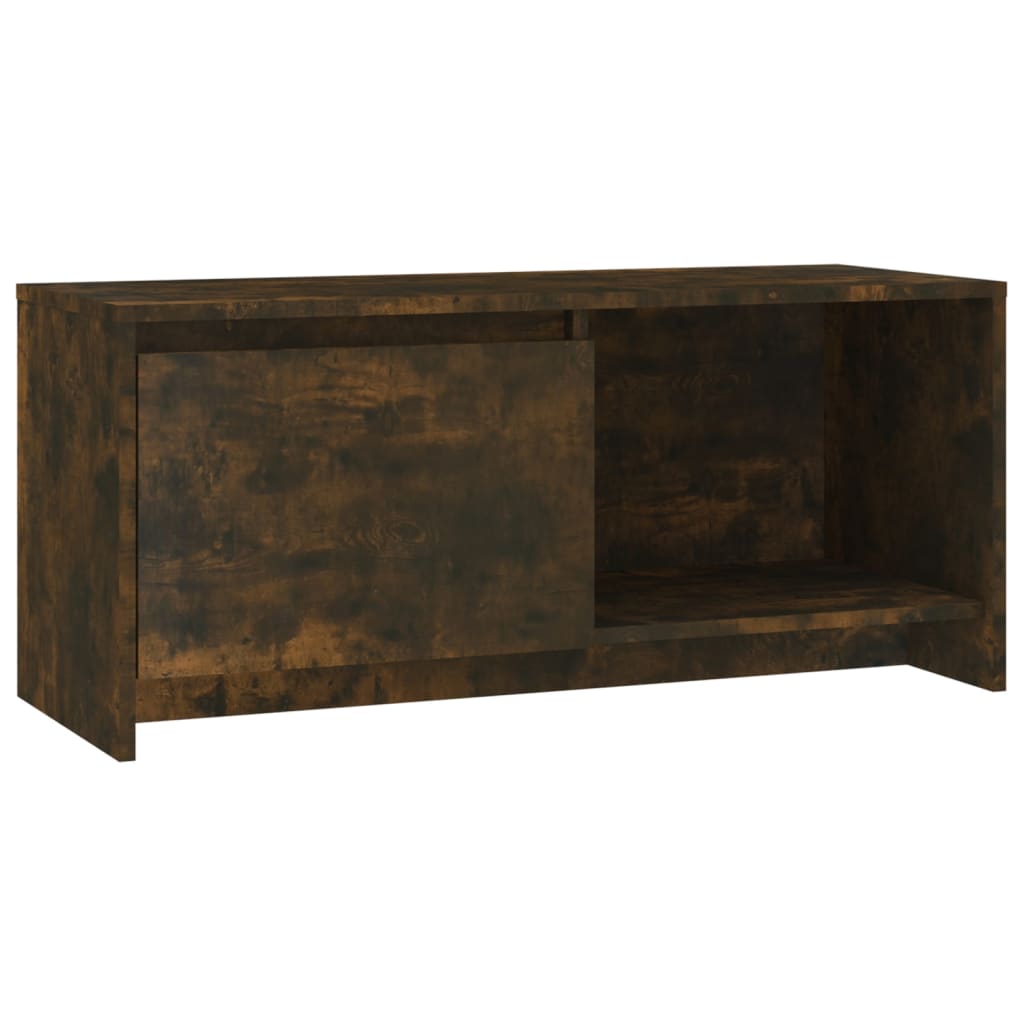 Tv-meubel 90x35x40 cm bewerkt hout gerookt eikenkleurig is nu te koop bij PeponiXL, paradijselijk wonen!