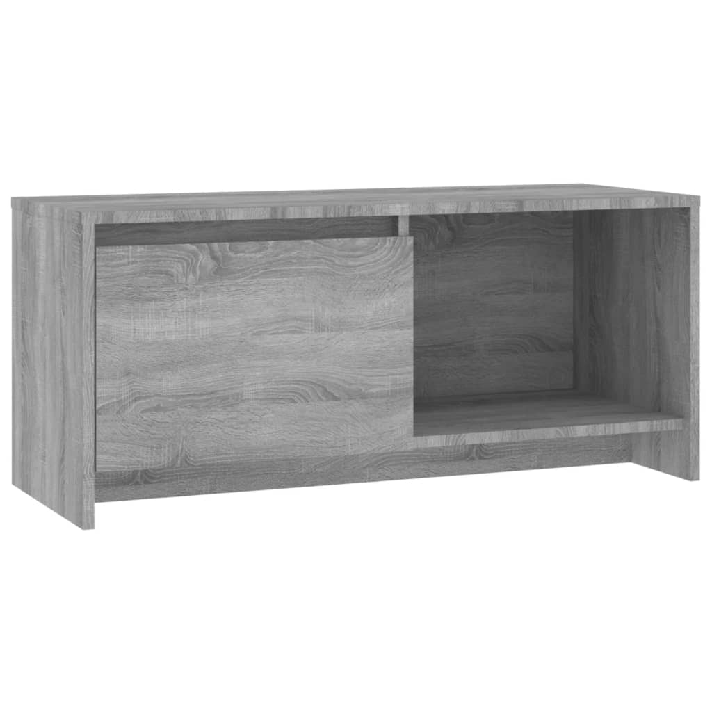 Tv-meubel 90x35x40 cm bewerkt hout grijs sonoma eikenkleurig is nu te koop bij PeponiXL, paradijselijk wonen!