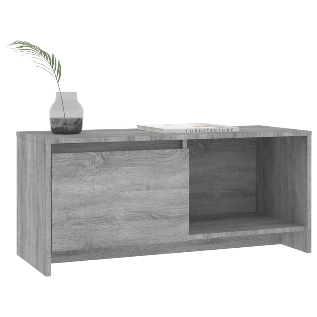 Tv-meubel 90x35x40 cm bewerkt hout grijs sonoma eikenkleurig is nu te koop bij PeponiXL, paradijselijk wonen!