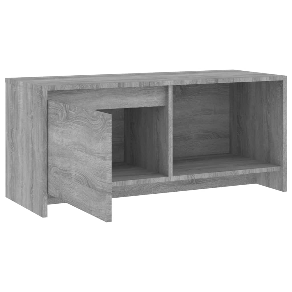 Tv-meubel 90x35x40 cm bewerkt hout grijs sonoma eikenkleurig is nu te koop bij PeponiXL, paradijselijk wonen!