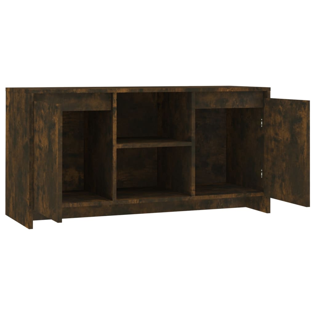Tv-meubel 102x37,5x52,5 cm bewerkt hout gerookt eikenkleurig is nu te koop bij PeponiXL, paradijselijk wonen!