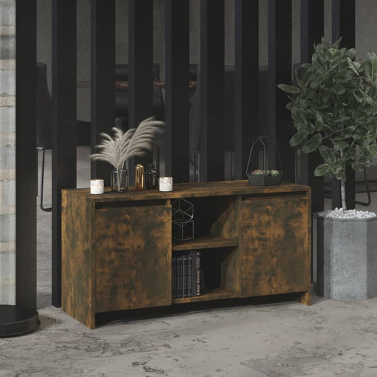 Tv-meubel 102x37,5x52,5 cm bewerkt hout gerookt eikenkleurig is nu te koop bij PeponiXL, paradijselijk wonen!
