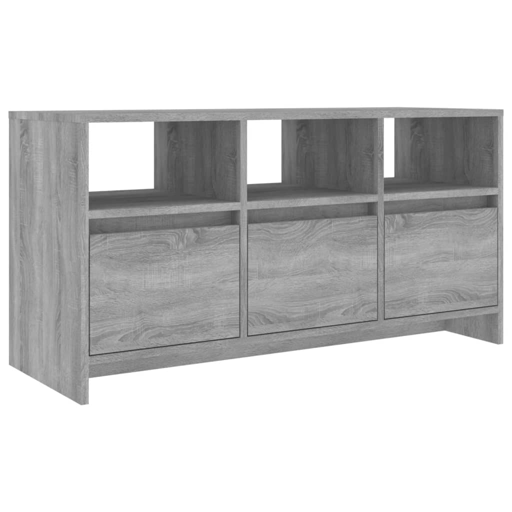 Tv-meubel 102x37,5x52,5 cm bewerkt hout grijs sonoma eikenkleur is nu te koop bij PeponiXL, paradijselijk wonen!