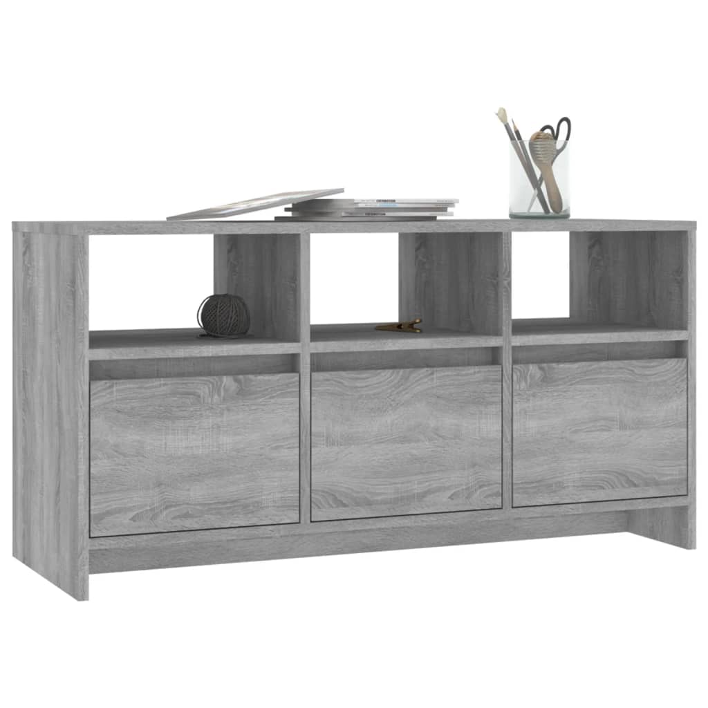 Tv-meubel 102x37,5x52,5 cm bewerkt hout grijs sonoma eikenkleur is nu te koop bij PeponiXL, paradijselijk wonen!
