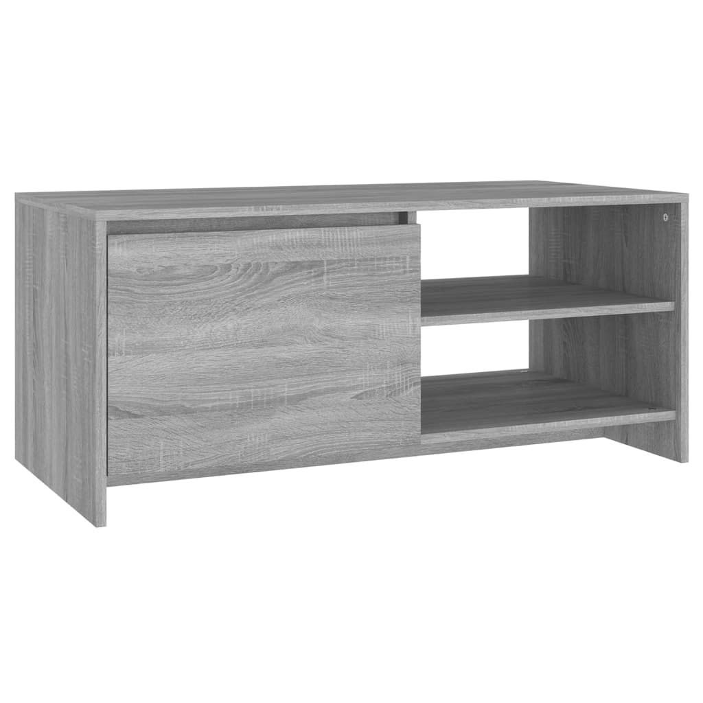 Salontafel 102x50x45 cm bewerkt hout grijs sonoma eikenkleurig