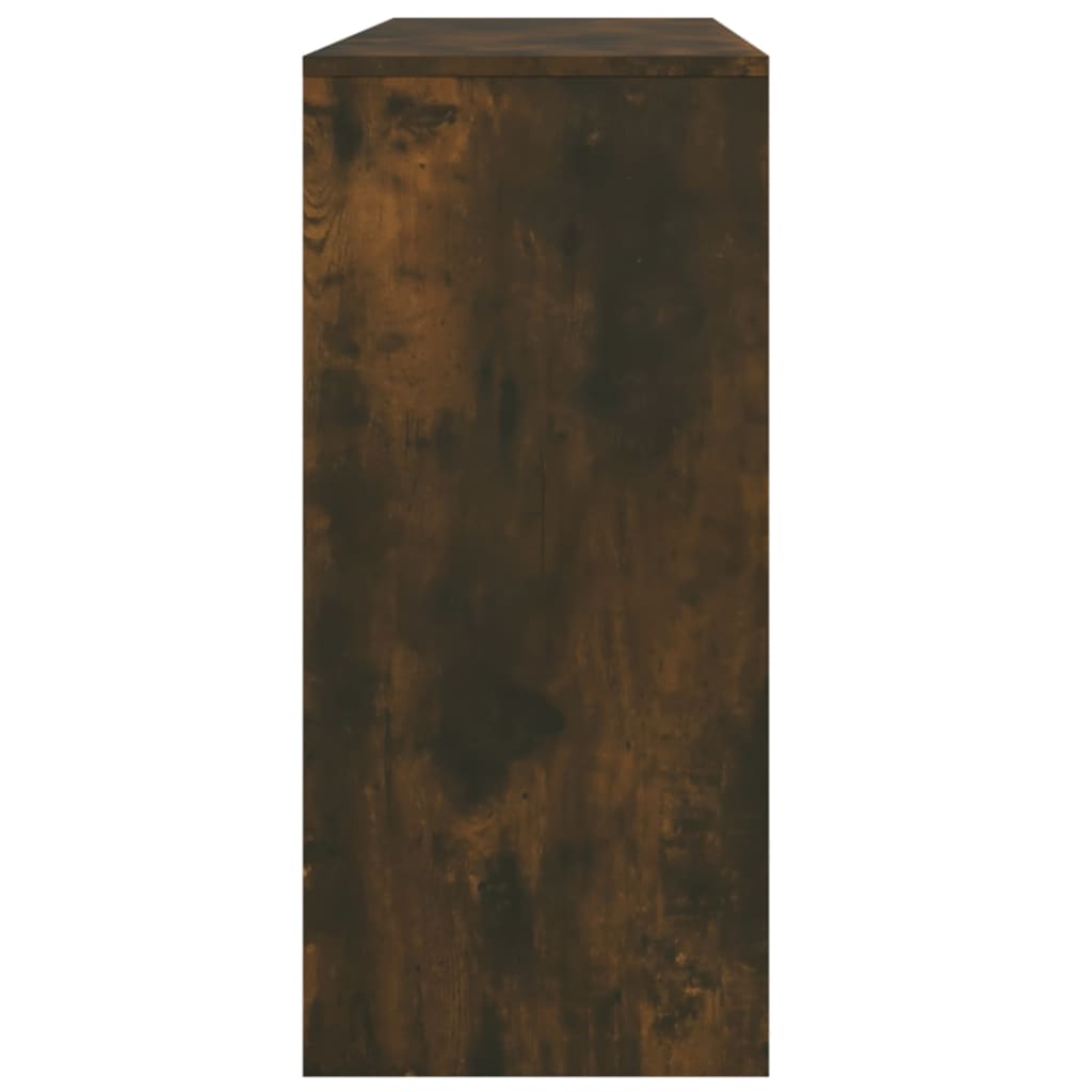 Wandtafel 100x35x76,5 cm bewerkt hout gerookt eikenkleurig is nu te koop bij PeponiXL, paradijselijk wonen!