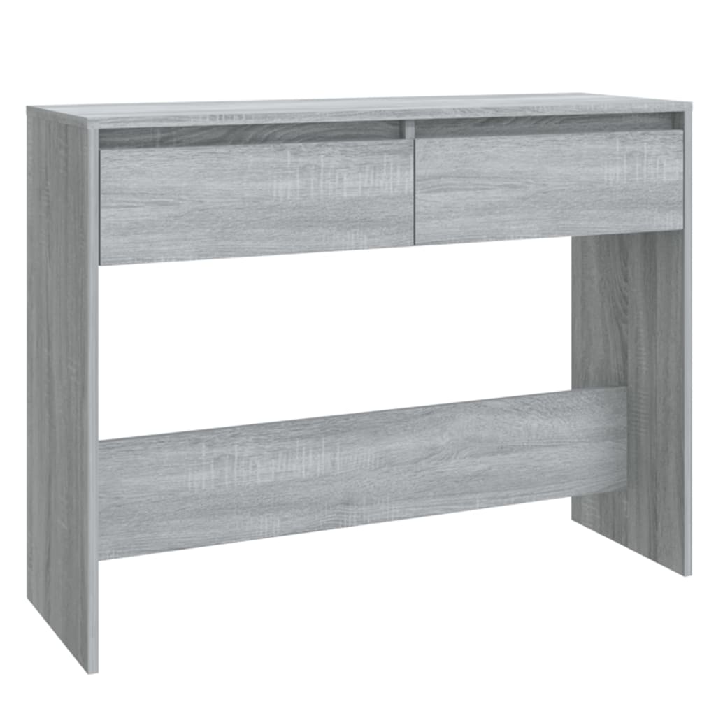 Wandtafel 100x35x76,5 cm bewerkt hout grijs sonoma eikenkleurig is nu te koop bij PeponiXL, paradijselijk wonen!