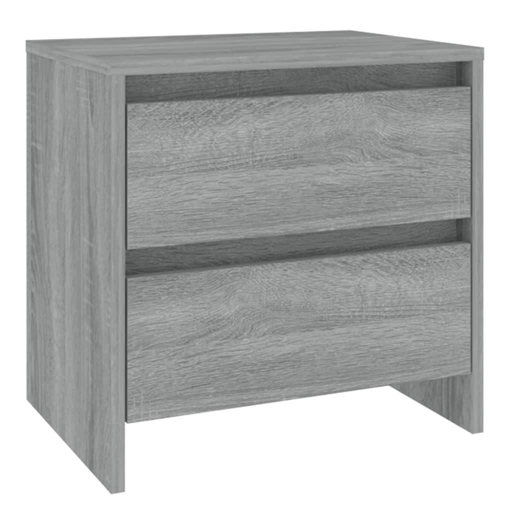 Nachtkastjes 2st 45x34,5x44,5cm bewerkt hout grijs sonoma eiken is nu te koop bij PeponiXL, paradijselijk wonen!