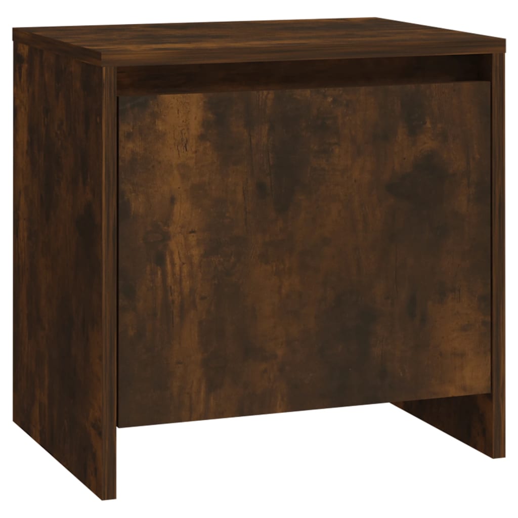 Nachtkastje 45x34x44,5 cm bewerkt hout gerookt eikenkleurig is nu te koop bij PeponiXL, paradijselijk wonen!
