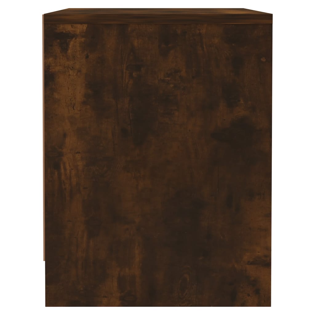 Nachtkastje 45x34x44,5 cm bewerkt hout gerookt eikenkleurig is nu te koop bij PeponiXL, paradijselijk wonen!