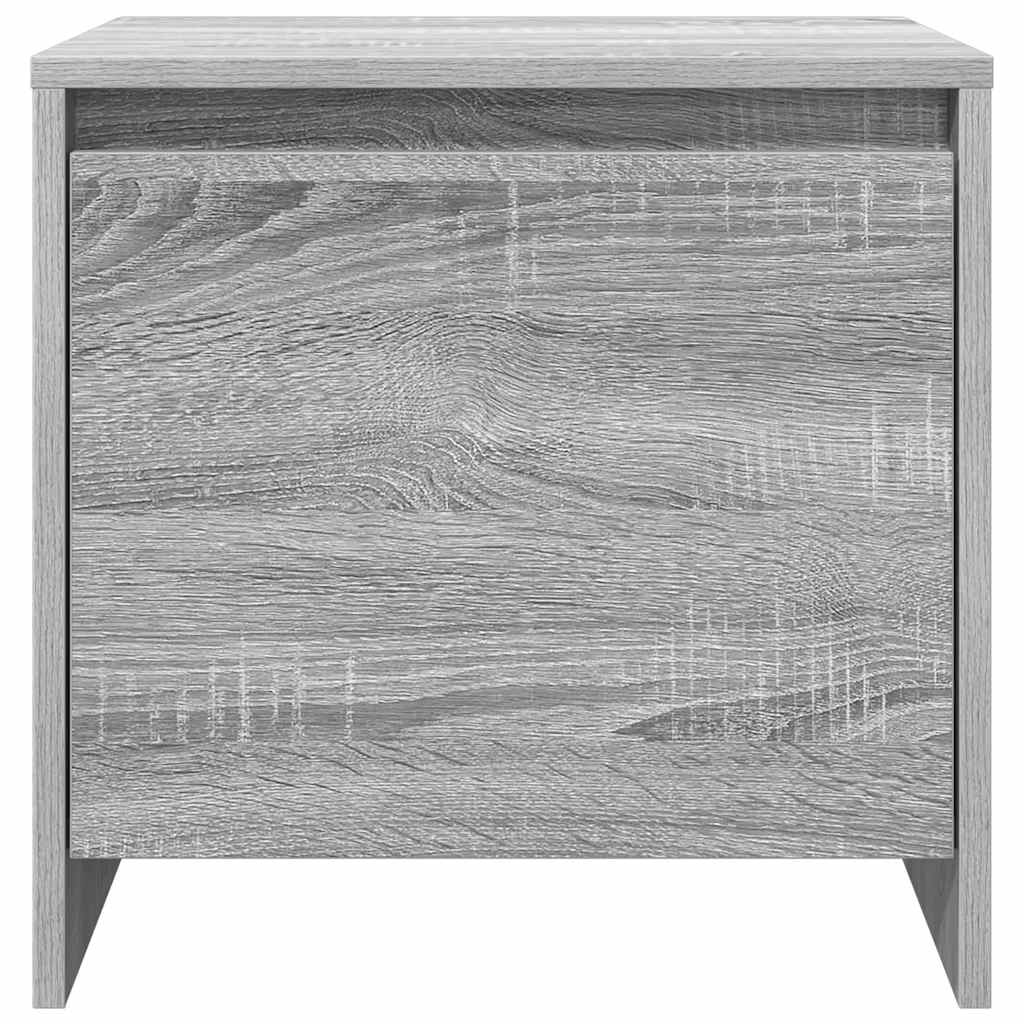Nachtkastje 45x34x44,5 cm bewerkt hout grijs sonoma eikenkleur is nu te koop bij PeponiXL, paradijselijk wonen!
