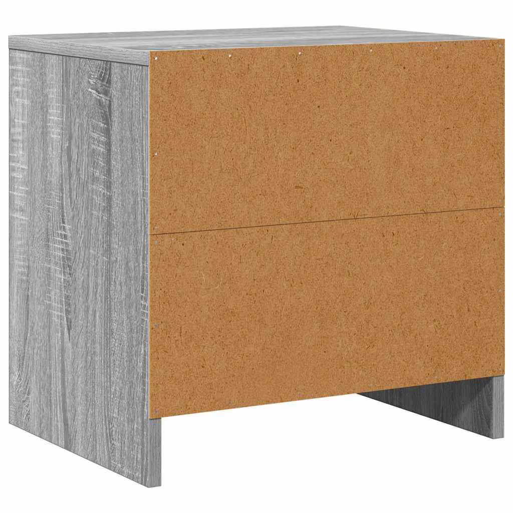 Nachtkastje 45x34x44,5 cm bewerkt hout grijs sonoma eikenkleur is nu te koop bij PeponiXL, paradijselijk wonen!