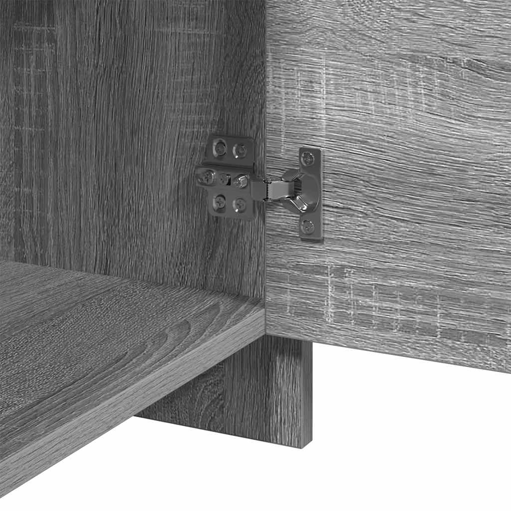 Nachtkastje 45x34x44,5 cm bewerkt hout grijs sonoma eikenkleur is nu te koop bij PeponiXL, paradijselijk wonen!