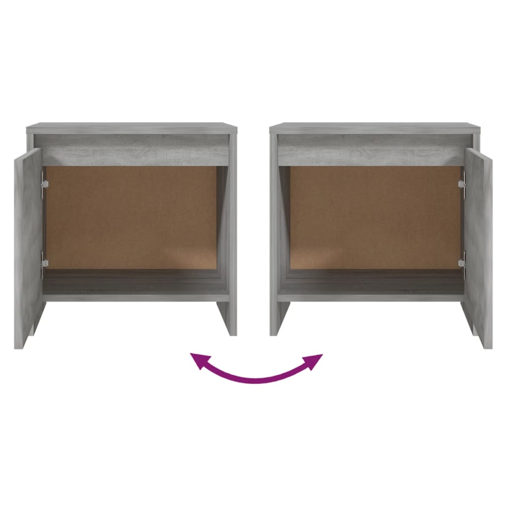 Nachtkastjes 2 st 45x34x44,5 cm bewerkt hout grijs sonoma eiken is nu te koop bij PeponiXL, paradijselijk wonen!