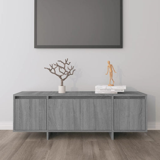 Tv-meubel 120x30x40,5 cm bewerkt hout grijs sonoma eikenkleurig is nu te koop bij PeponiXL, paradijselijk wonen!