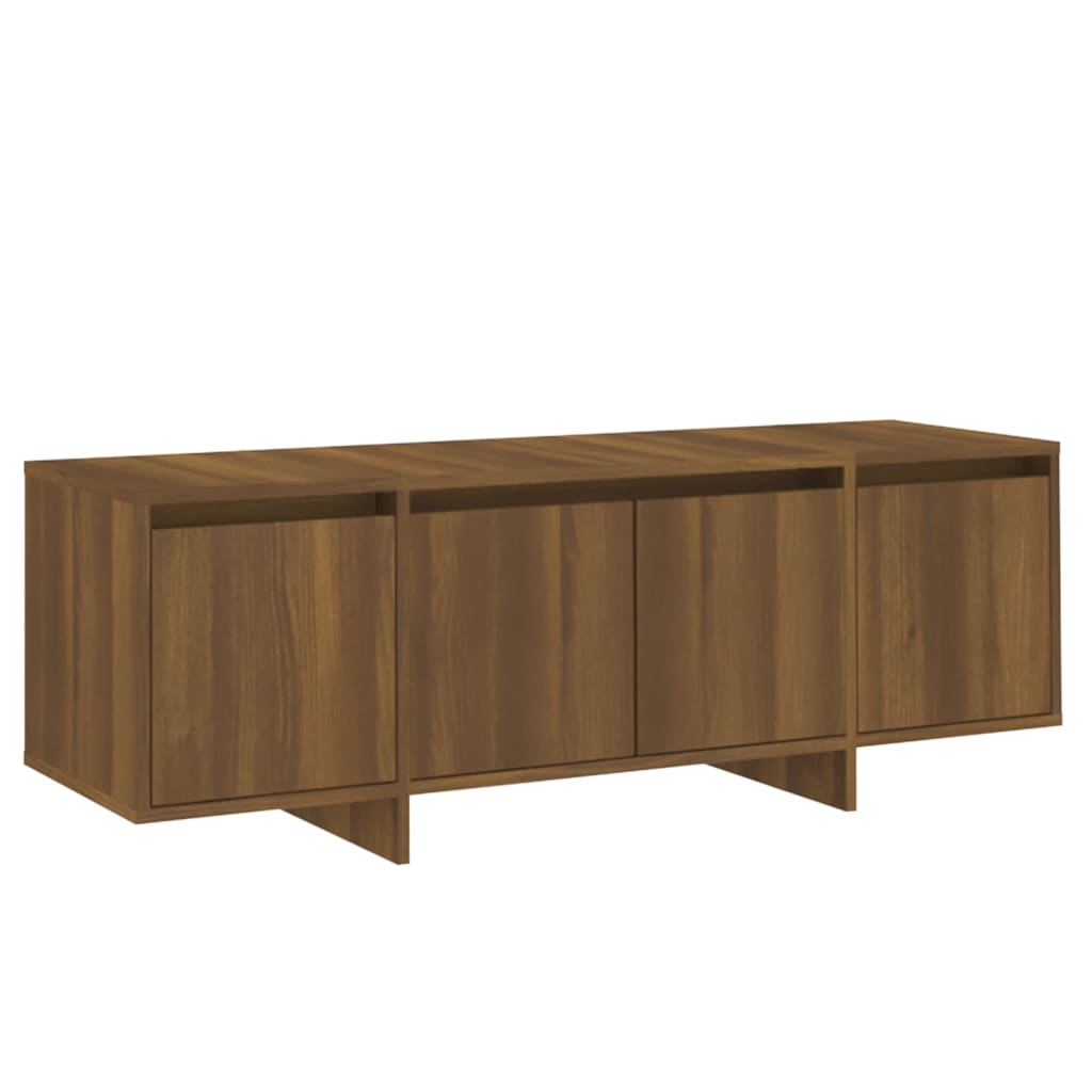 Tv-meubel 120x30x40,5 cm bewerkt hout bruin eikenkleur is nu te koop bij PeponiXL, paradijselijk wonen!