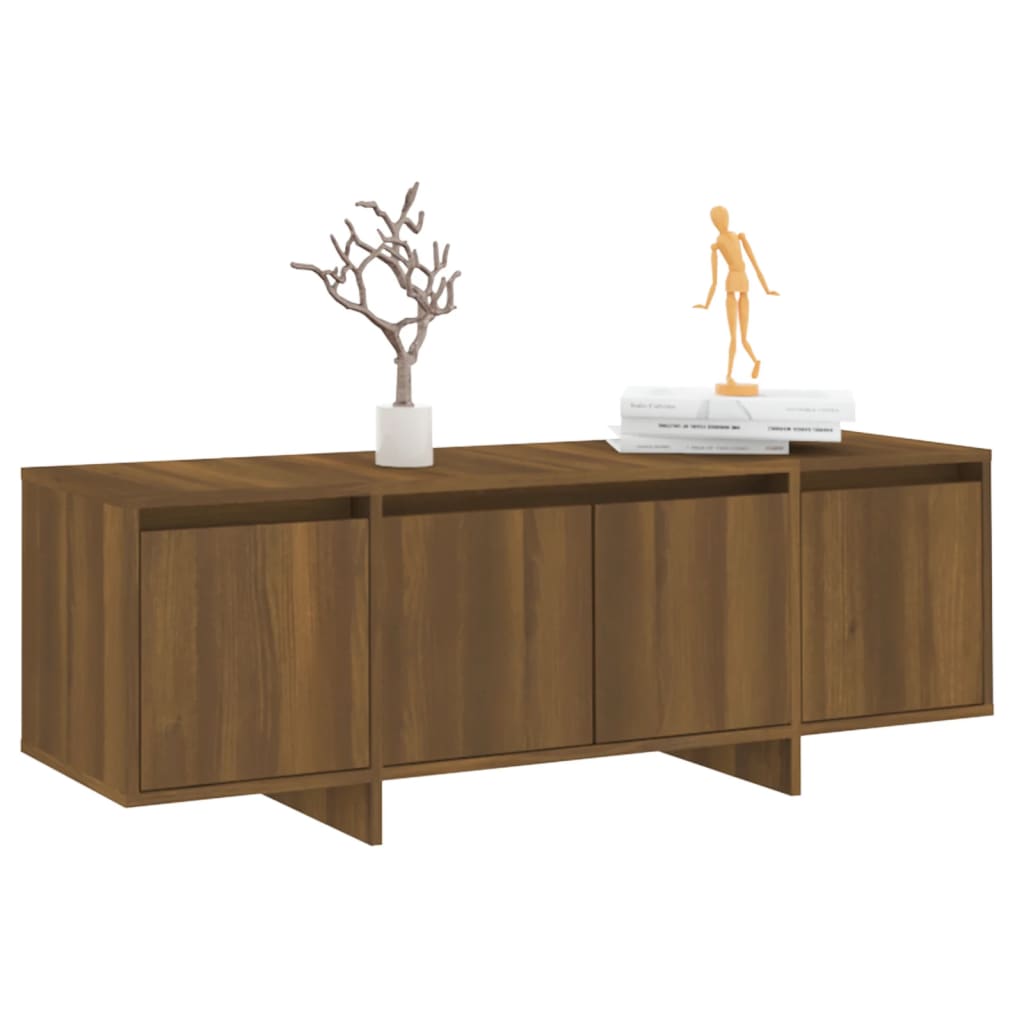 Tv-meubel 120x30x40,5 cm bewerkt hout bruin eikenkleur is nu te koop bij PeponiXL, paradijselijk wonen!