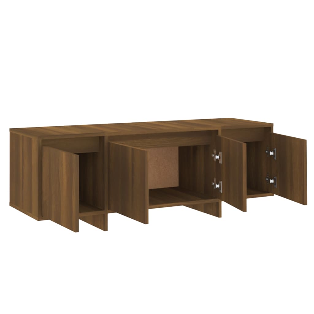 Tv-meubel 120x30x40,5 cm bewerkt hout bruin eikenkleur is nu te koop bij PeponiXL, paradijselijk wonen!