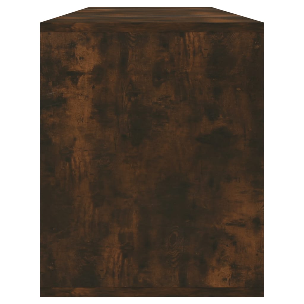 Tv-meubel 130x35x50 cm bewerkt hout gerookt eikenkleurig is nu te koop bij PeponiXL, paradijselijk wonen!