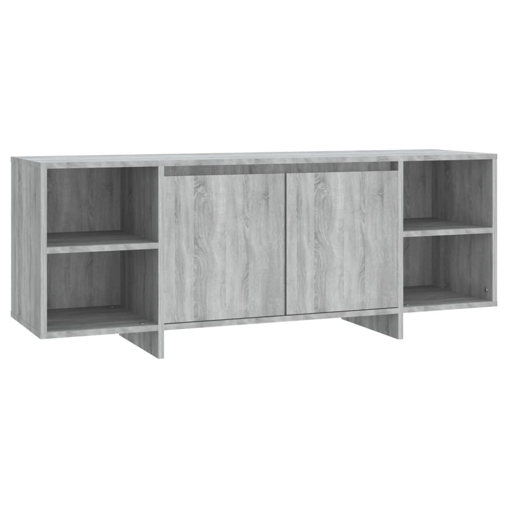 Tv-meubel 130x35x50 cm bewerkt hout grijs sonoma eikenkleurig is nu te koop bij PeponiXL, paradijselijk wonen!