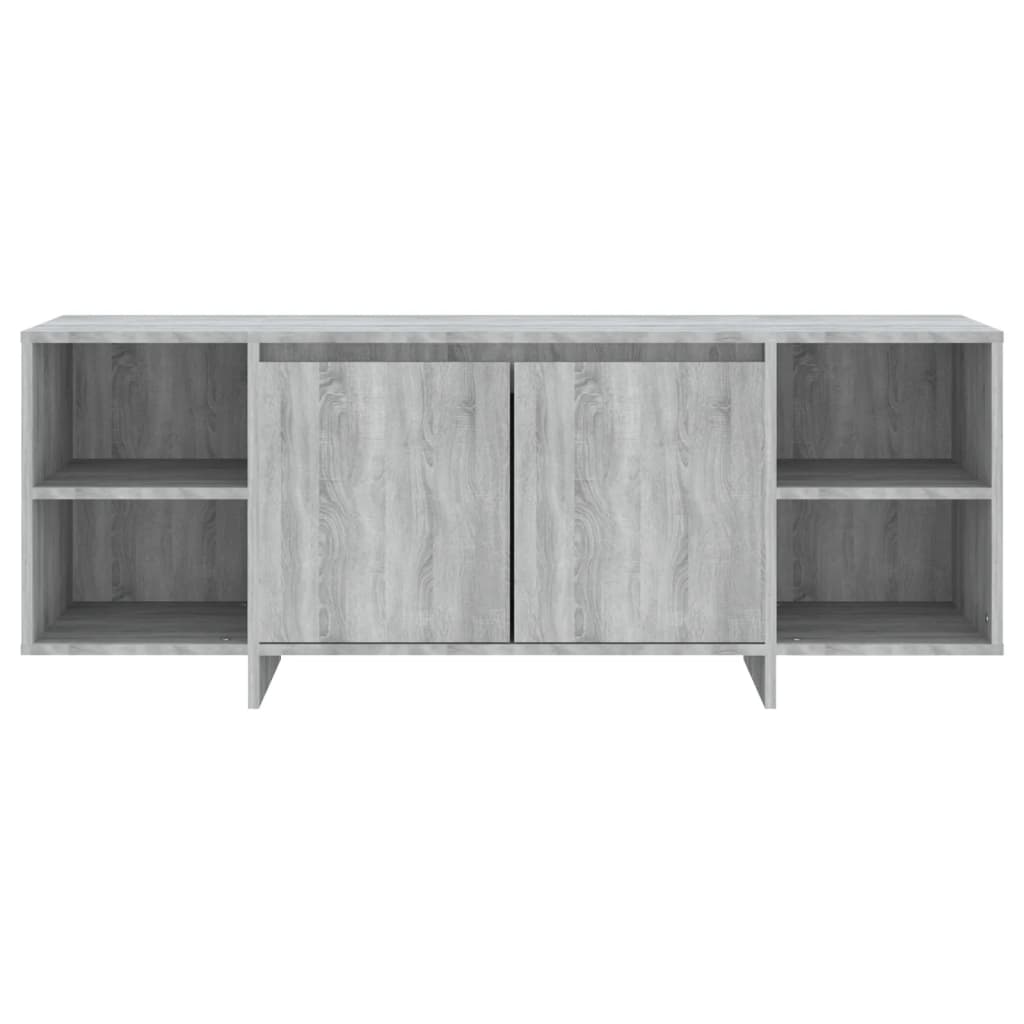 Tv-meubel 130x35x50 cm bewerkt hout grijs sonoma eikenkleurig is nu te koop bij PeponiXL, paradijselijk wonen!