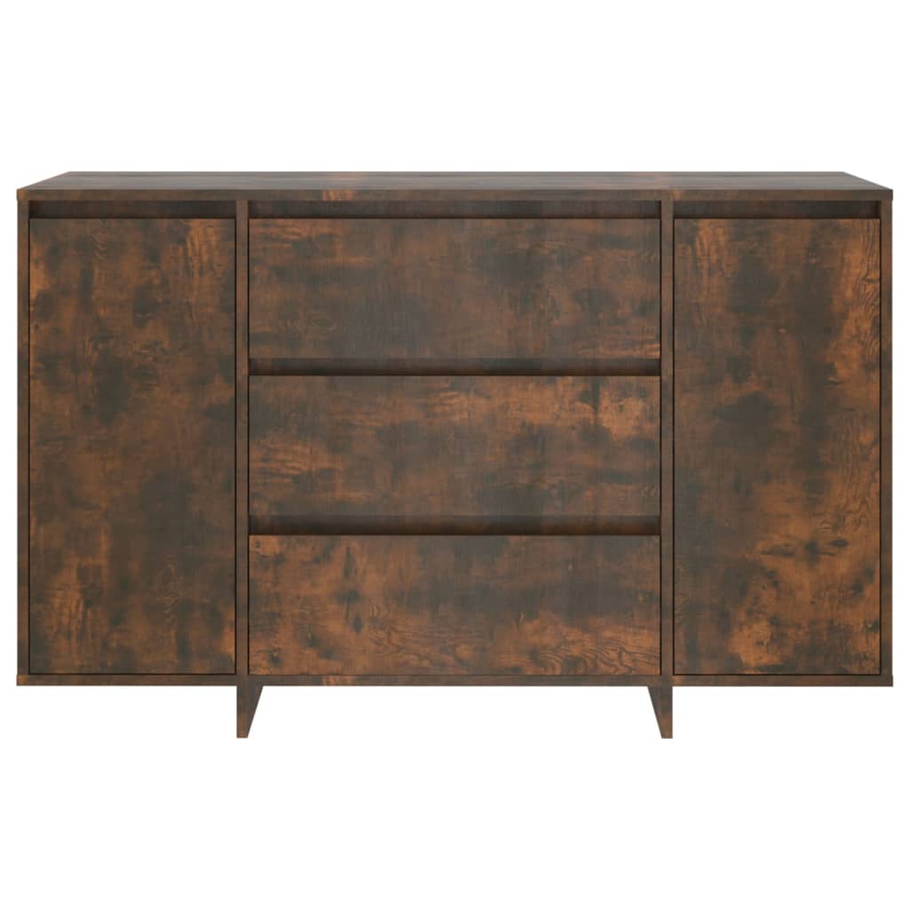 Dressoir met 3 lades 120x41x75 cm bewerkt hout gerookt eiken is nu te koop bij PeponiXL, paradijselijk wonen!