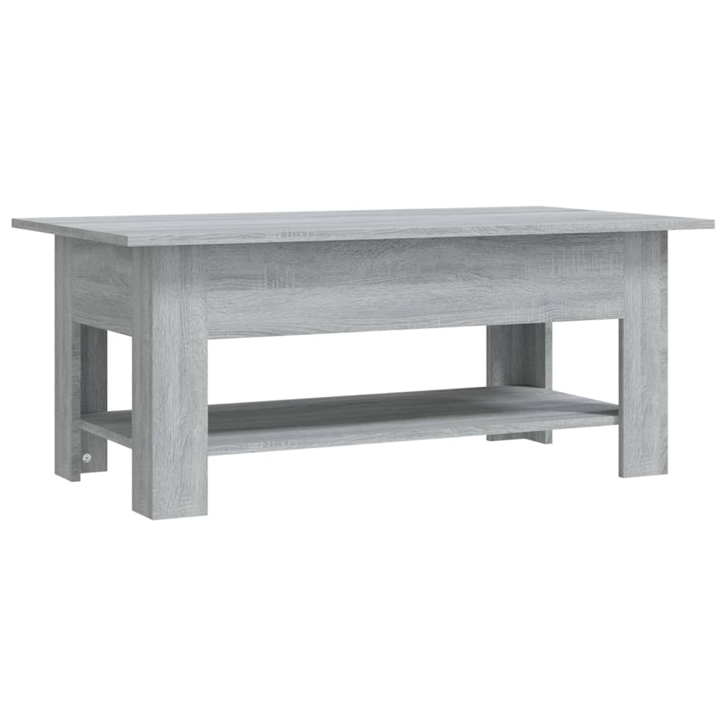Salontafel 102x55x42 cm bewerkt hout grijs sonoma eikenkleurig is nu te koop bij PeponiXL, paradijselijk wonen!