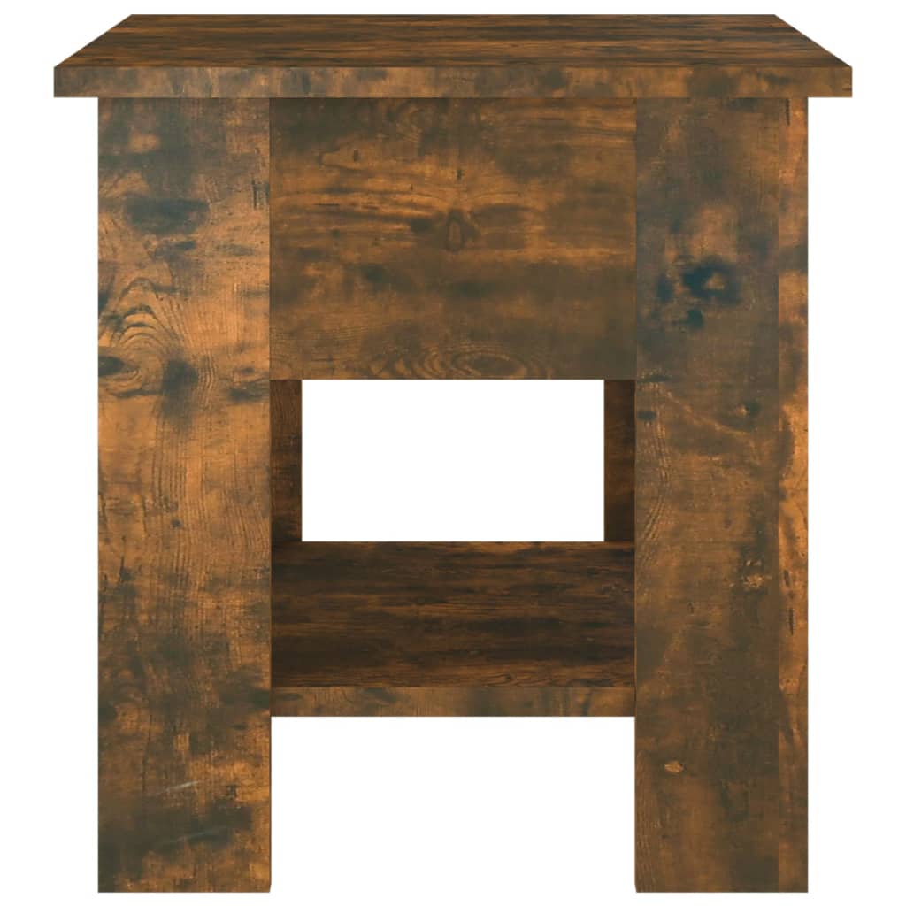 Salontafel 40x40x42 cm bewerkt hout gerookt eikenkleurig is nu te koop bij PeponiXL, paradijselijk wonen!