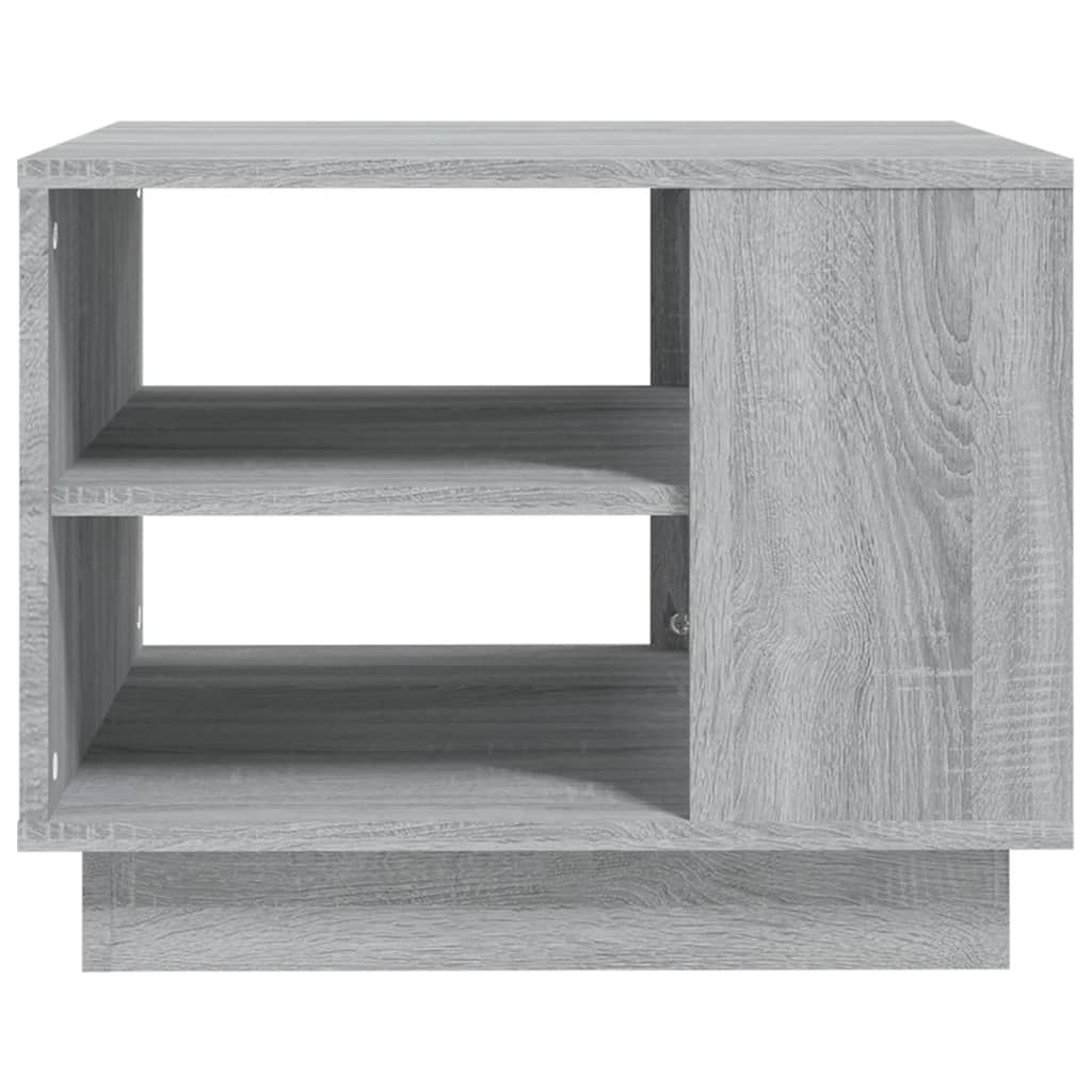 Salontafel 55x55x43 cm bewerkt hout grijs sonoma eikenkleurig is nu te koop bij PeponiXL, paradijselijk wonen!