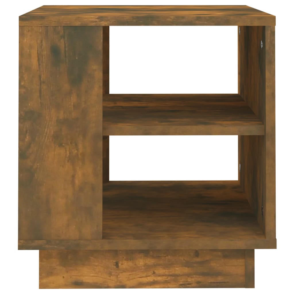 Salontafel 40x40x43 cm bewerkt hout gerookt eikenkleurig is nu te koop bij PeponiXL, paradijselijk wonen!