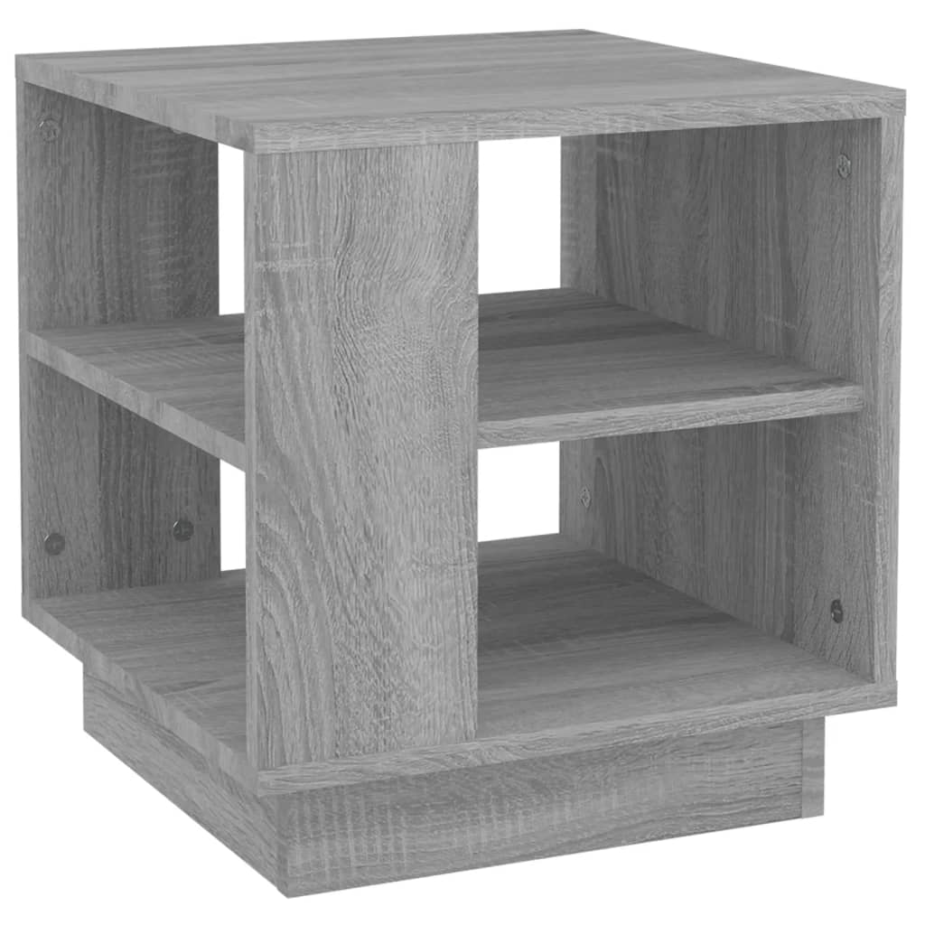 Salontafel 40x40x43 cm bewerkt hout grijs sonoma eikenkleurig is nu te koop bij PeponiXL, paradijselijk wonen!