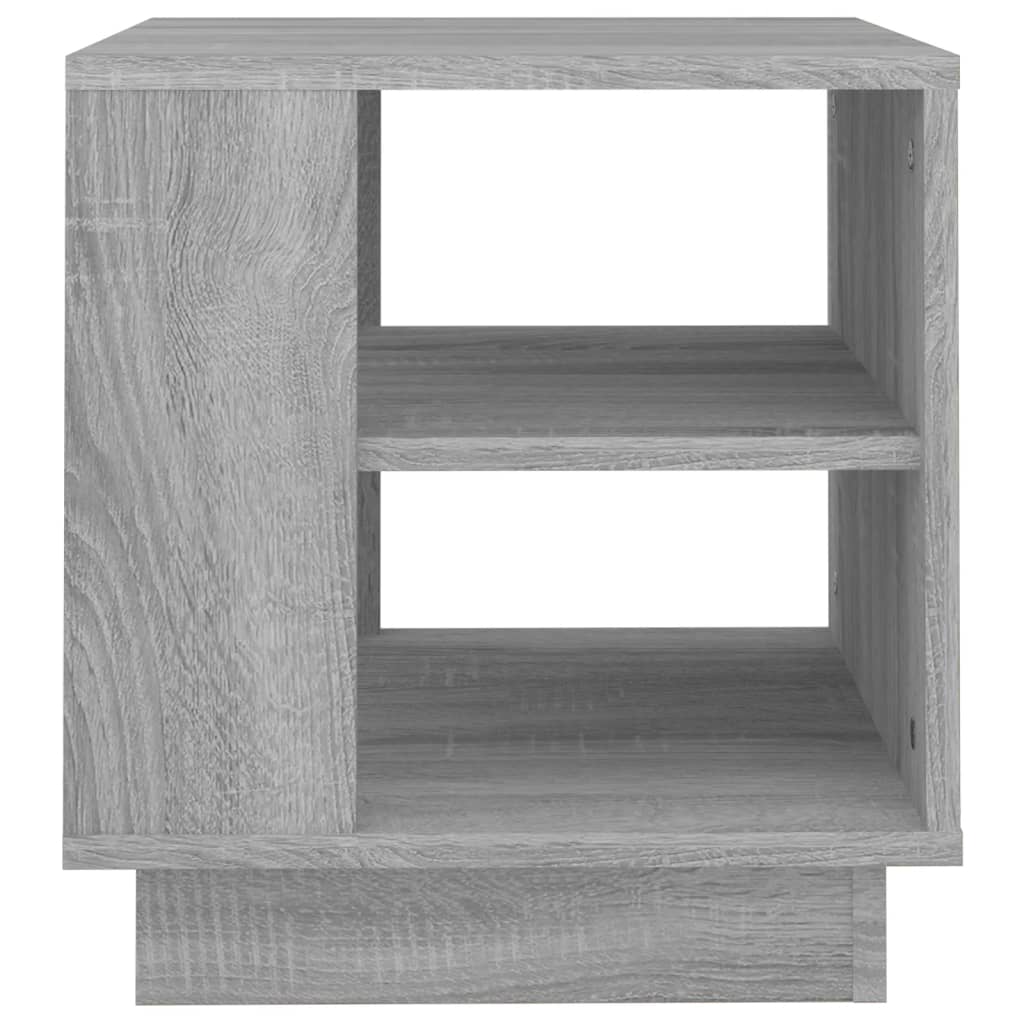 Salontafel 40x40x43 cm bewerkt hout grijs sonoma eikenkleurig is nu te koop bij PeponiXL, paradijselijk wonen!