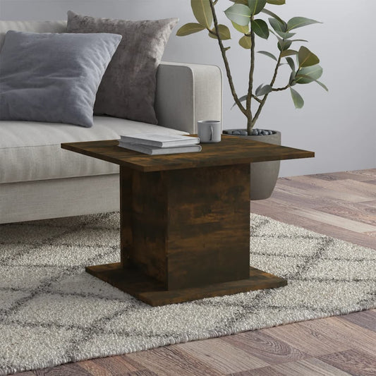 Salontafel 55,5x55,5x40 cm bewerkt hout gerookt eikenkleurig is nu te koop bij PeponiXL, paradijselijk wonen!