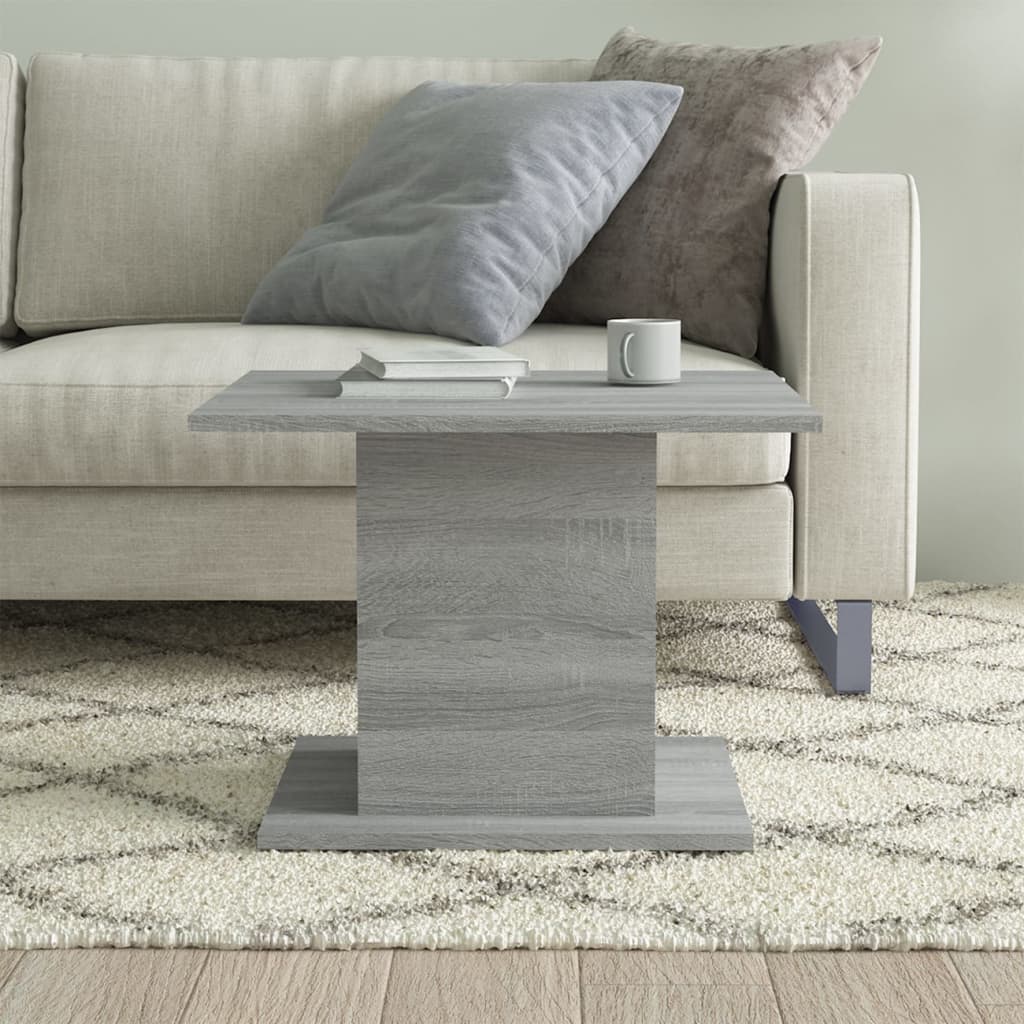 Salontafel 55,5x55,5x40 cm bewerkt hout grijs sonoma eikenkleur is nu te koop bij PeponiXL, paradijselijk wonen!