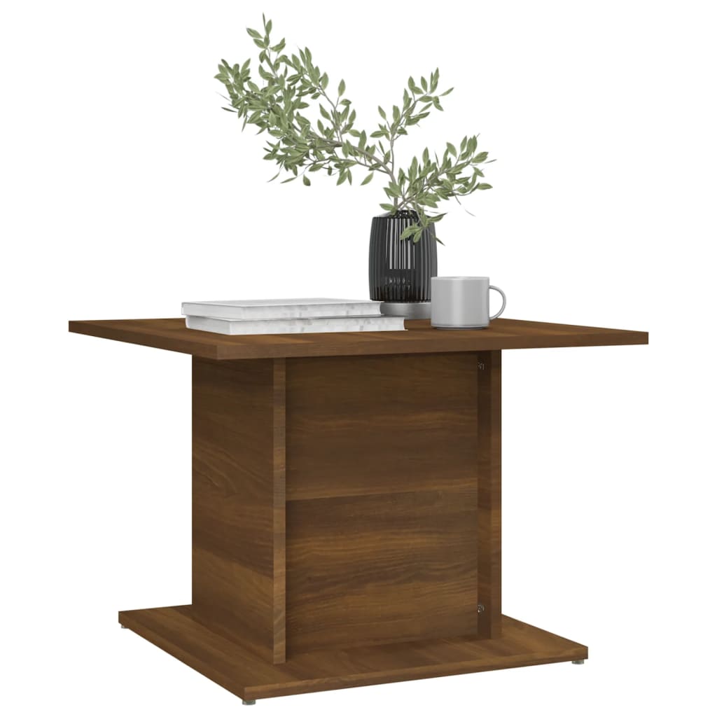 Salontafel 55,5x55,5x40 cm bewerkt hout bruin eikenkleur is nu te koop bij PeponiXL, paradijselijk wonen!