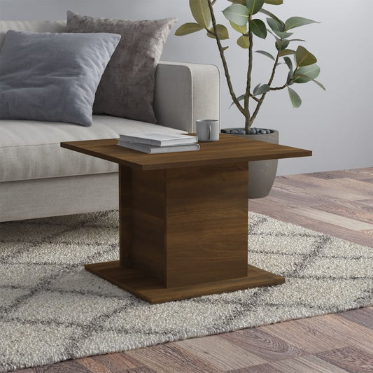 Salontafel 55,5x55,5x40 cm bewerkt hout bruin eikenkleur is nu te koop bij PeponiXL, paradijselijk wonen!