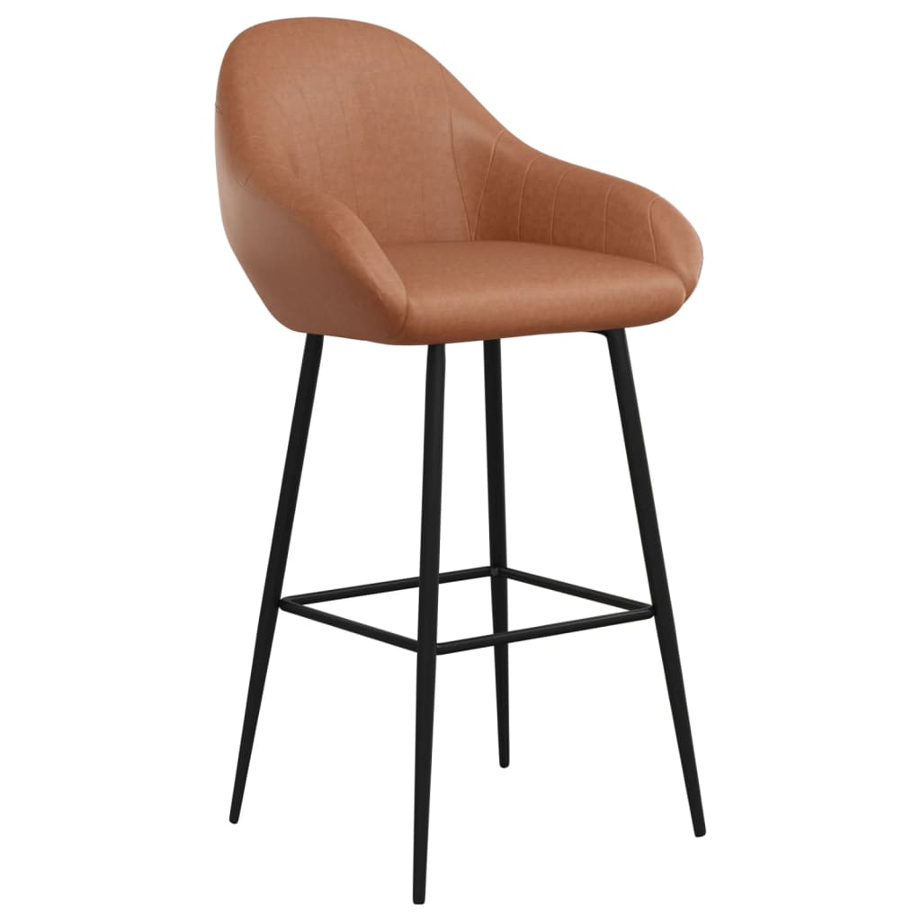Barkrukken 2 st kunstleer lichtbruin is nu te koop bij PeponiXL, paradijselijk wonen!