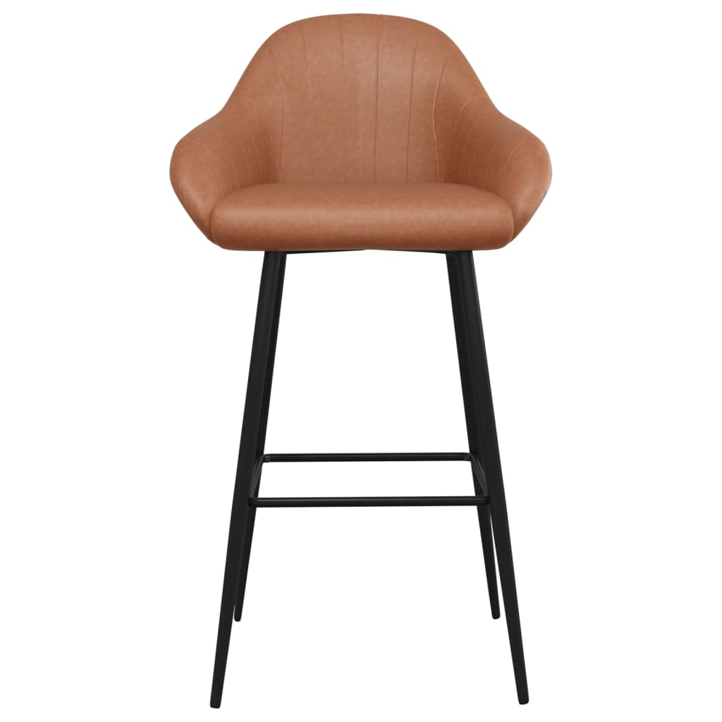 Barkrukken 2 st kunstleer lichtbruin is nu te koop bij PeponiXL, paradijselijk wonen!