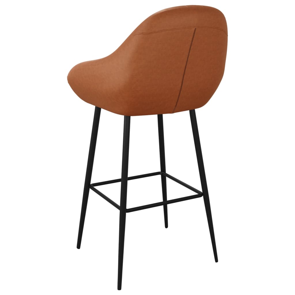 Barkrukken 2 st kunstleer lichtbruin is nu te koop bij PeponiXL, paradijselijk wonen!